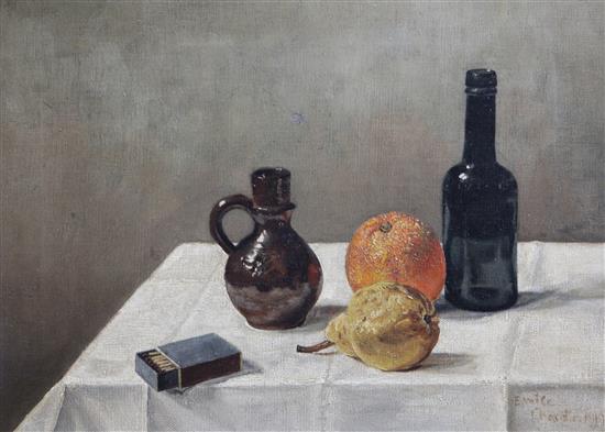 19th Century still life of bottles